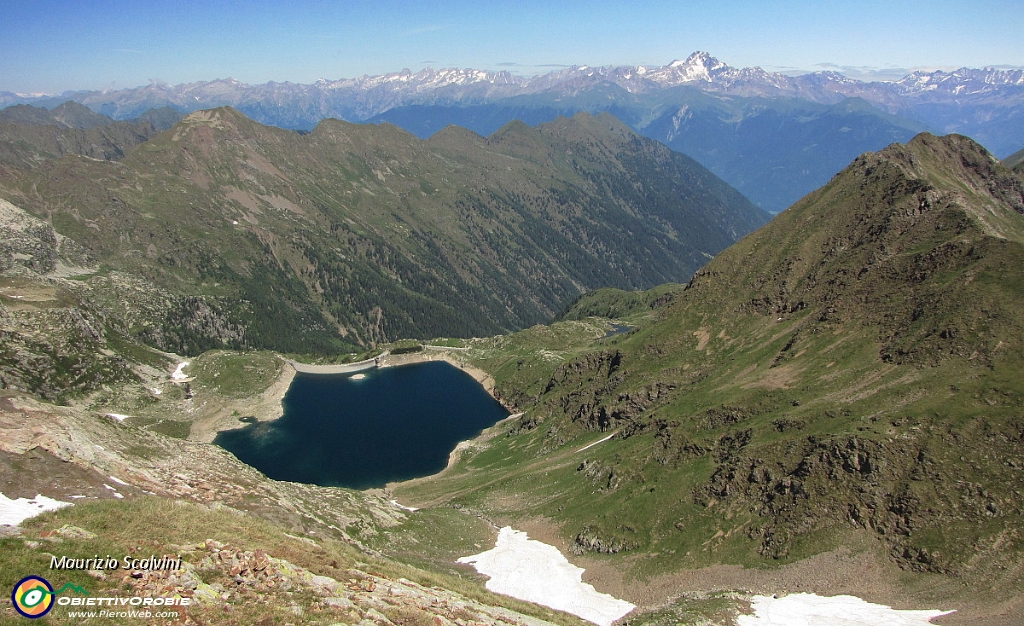 14 Cima di Venina. Panorama sul Lago di Publino e sul Disgrazia..JPG